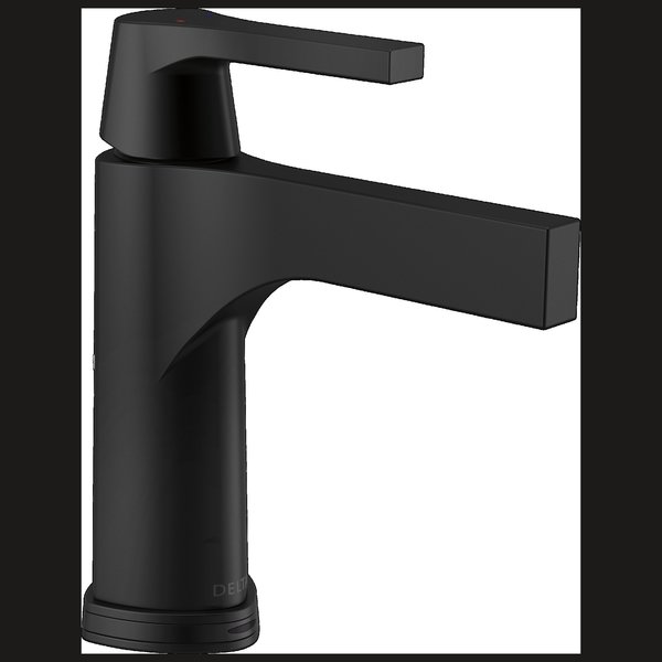 Delta 1 or 3-hole 4" installation Hole Single Hole Lavatory Faucet, Matte Black 574T-BL-DST